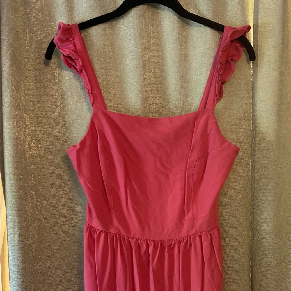 Market & Spruce Pink Ruffle Maxi Dress - Picture 3 of 3
